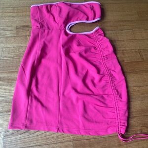 Hello Molly Fuchsia hot pink Mini Dress cutout side - formal going out small 4